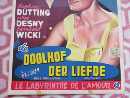 DOOLHOF DER LIEFDE/ FRAUENSEE BELGIUM (21.5"x 14") POSTER BARBARA RUTTING 1958 Movie posters