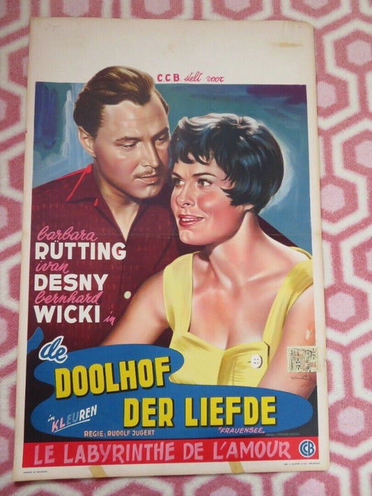 DOOLHOF DER LIEFDE/ FRAUENSEE BELGIUM (21.5"x 14") POSTER BARBARA RUTTING 1958 Movie posters