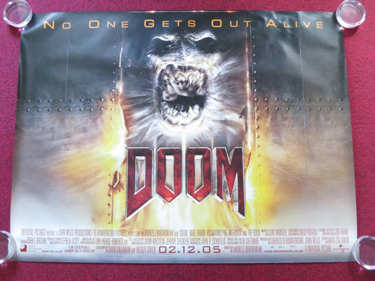 DOOM UK QUAD (30"x 40") ROLLED POSTER DWAYNE JOHNSON KARL URBAN 2005 Rendezvous Cinema Movie posters