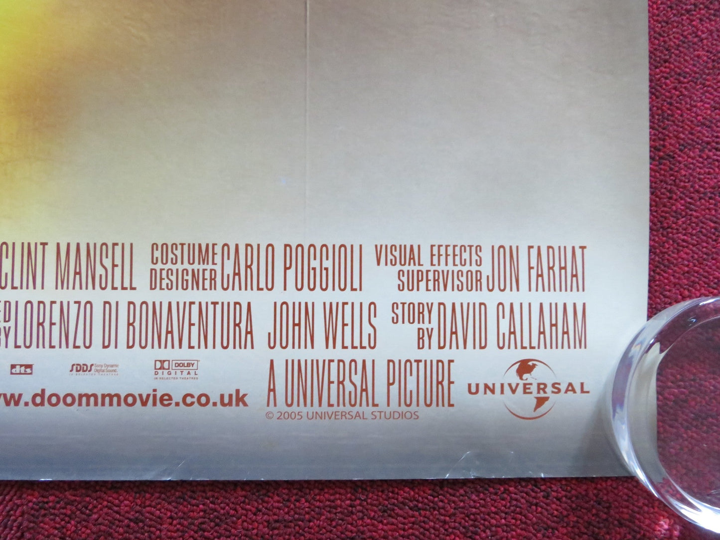 DOOM UK QUAD (30"x 40") ROLLED POSTER DWAYNE JOHNSON KARL URBAN 2005 Rendezvous Cinema Movie posters