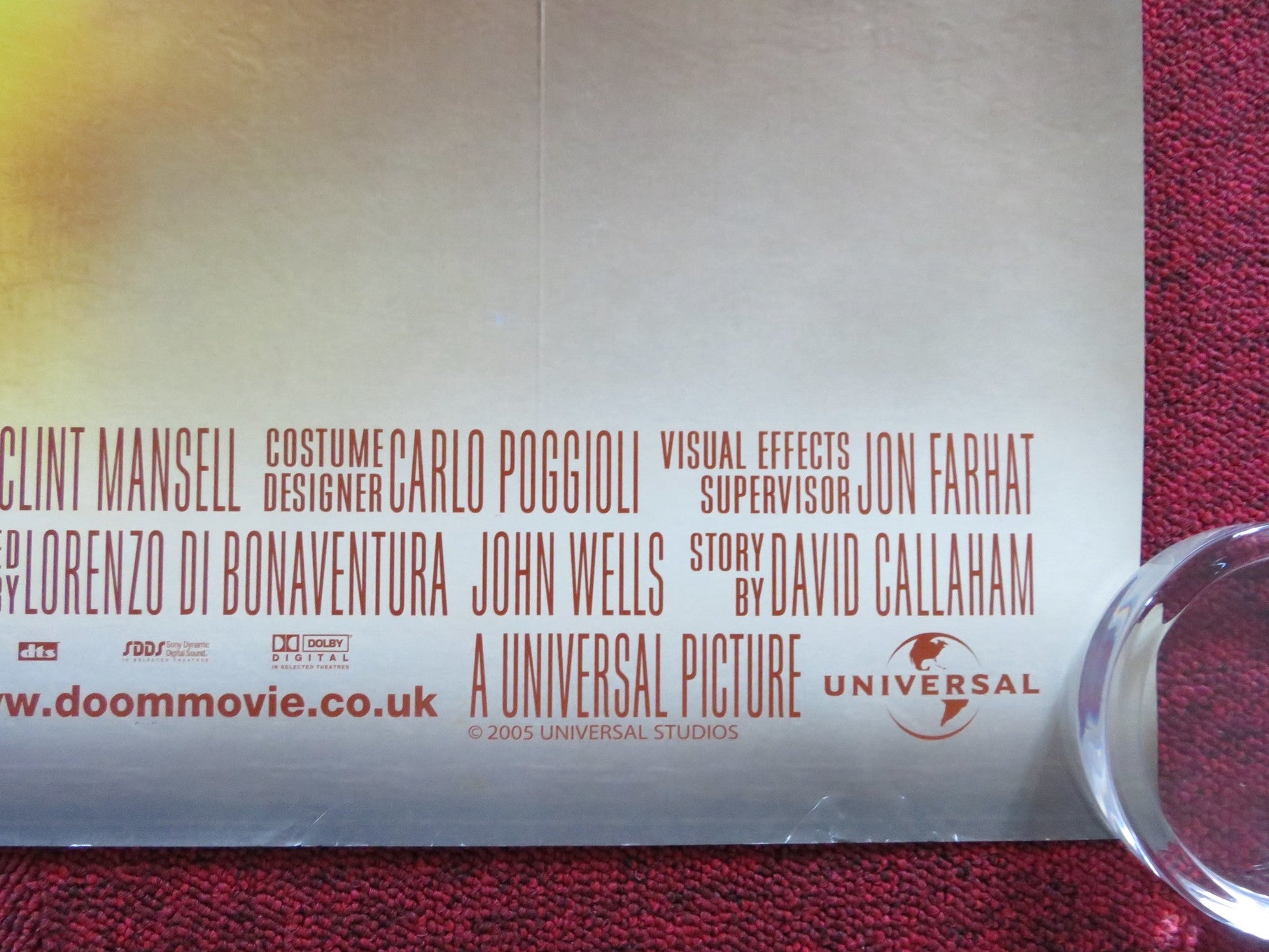 DOOM UK QUAD (30"x 40") ROLLED POSTER DWAYNE JOHNSON KARL URBAN 2005 Rendezvous Cinema Movie posters
