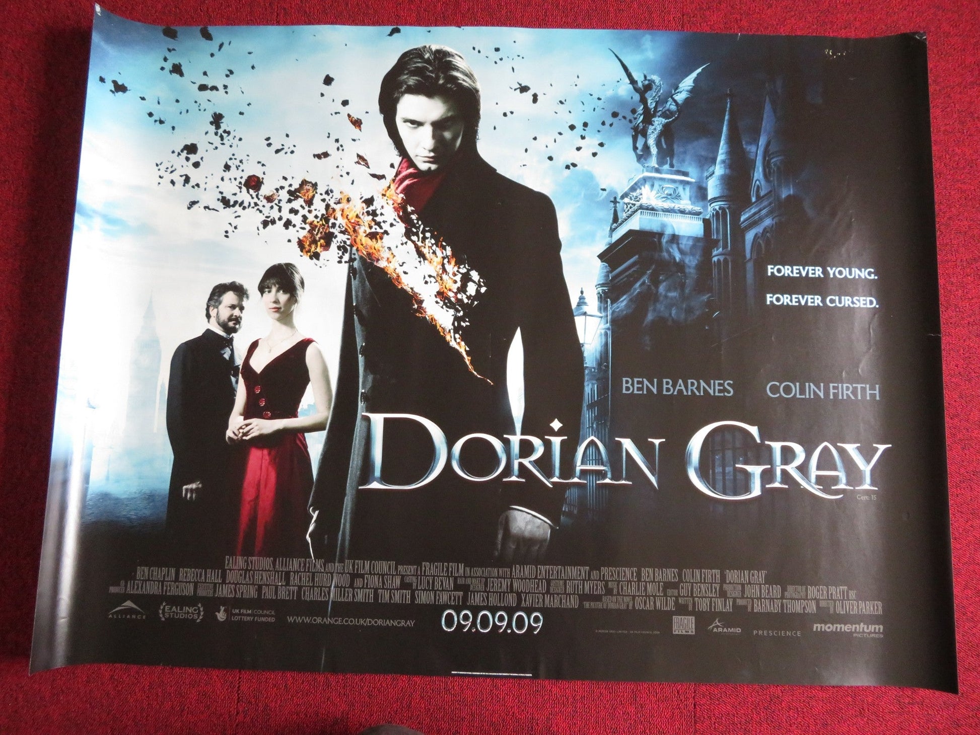 DORIAN GRAY UK QUAD (30"x 40") ROLLED POSTER BEN BARNES COLIN FIRTH 2009 Rendezvous Cinema Movie posters