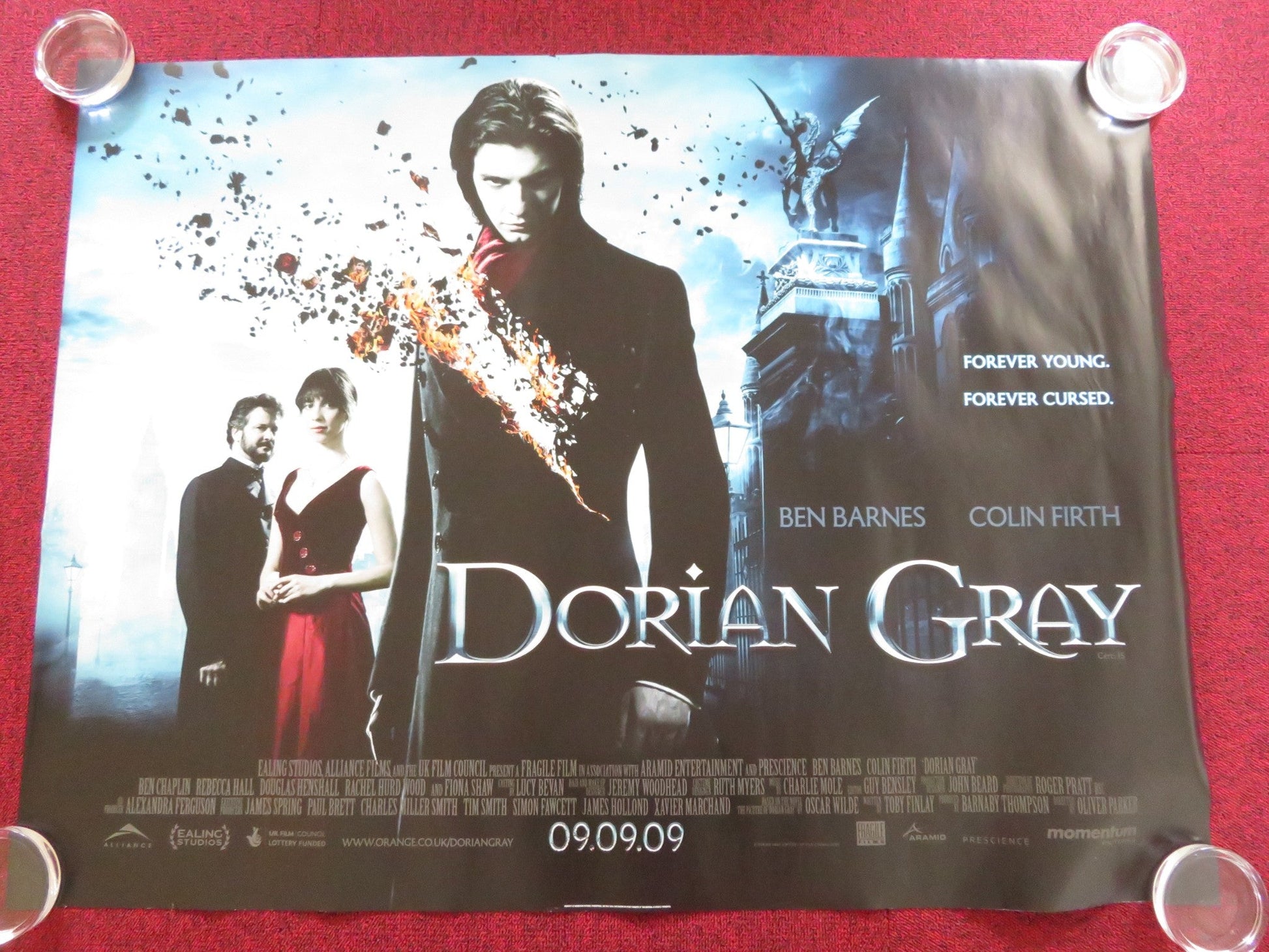 DORIAN GRAY UK QUAD ROLLED POSTER BEN BARNES COLIN FIRTH 2009 Rendezvous Cinema Movie posters