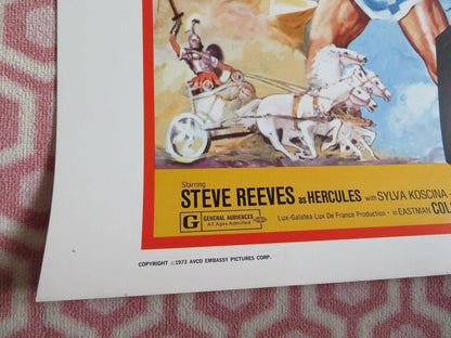 DOUBLE BILL HERCULES HERCULES UNCHAINED 30"x 40" ON CARD ROLLED POSTER 1973 Movie posters
