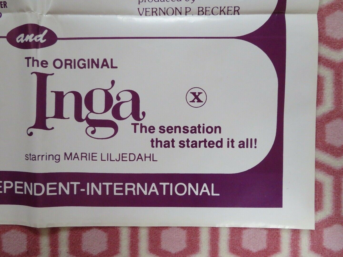 DOUBLE BILL INGA AND GRETA / INGA US ONE SHEET POSTER MARIE LILJEDAHL 1972/68 - Rendezvous Cinema