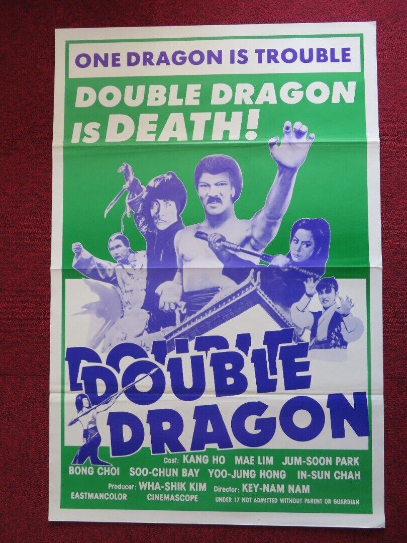 DOUBLE DRAGON IN LAST DUEL - KUNG FU US ONE SHEET ROLLED POSTER KANG HO MAE '85 Movie posters