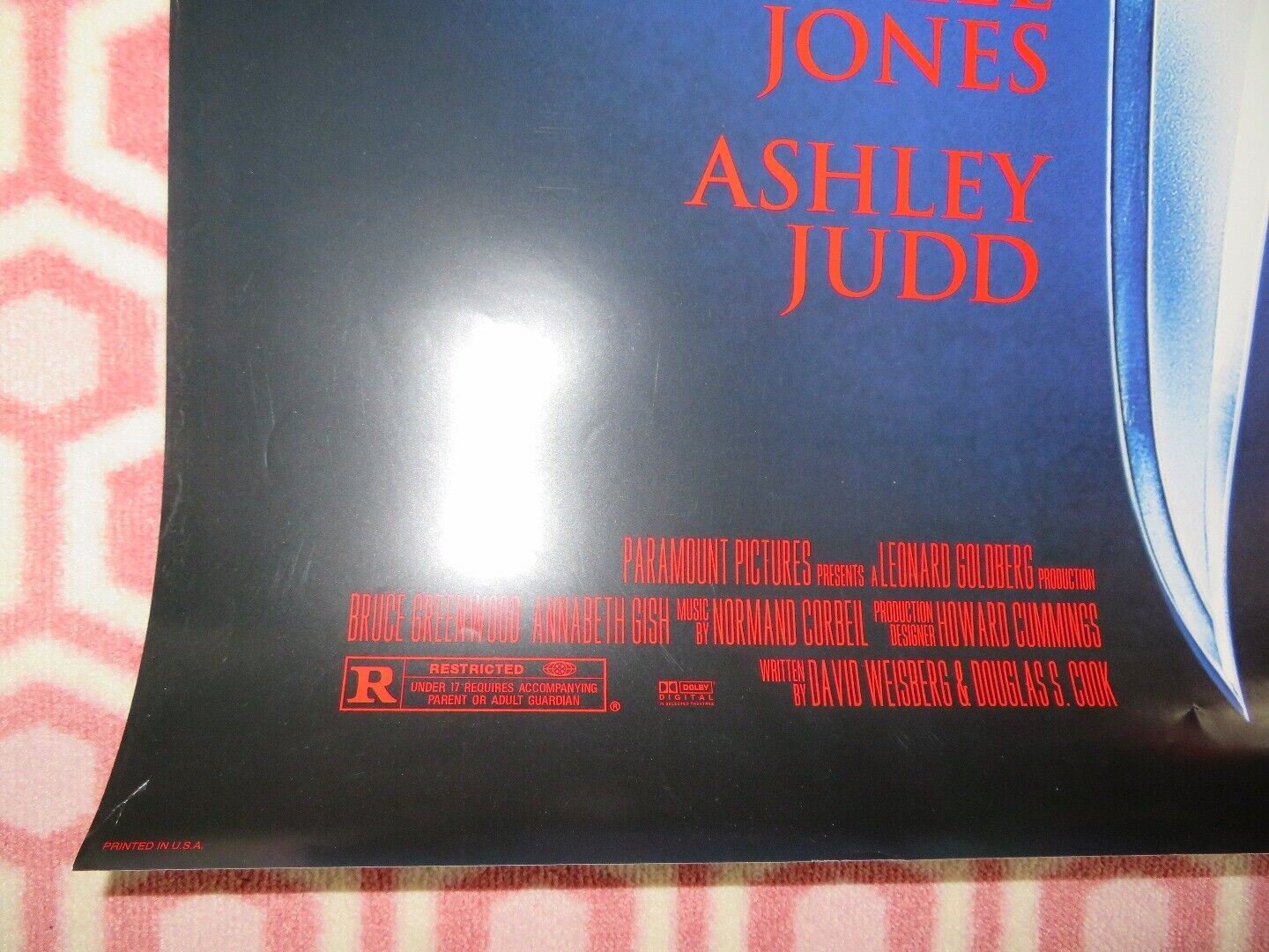 DOUBLE JEOPARDY ONE SHEET ROLLED POSTER TOMMY LEE JONES ASHLEY JUDD 1999 Movie posters