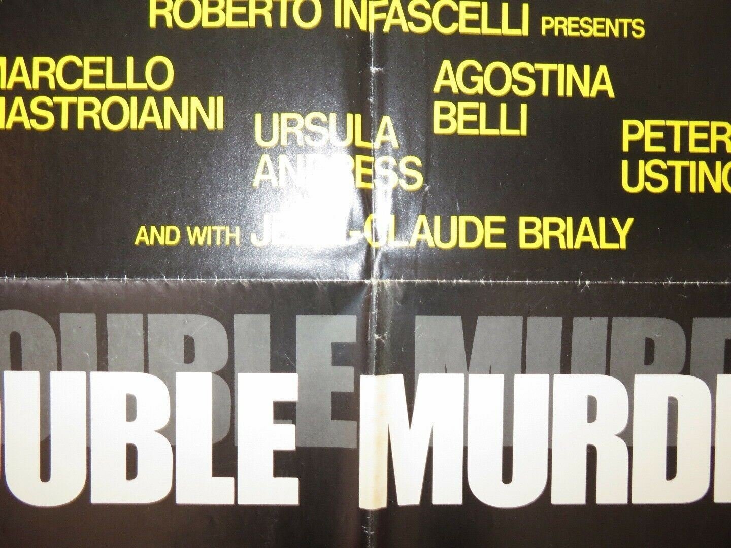DOUBLE MURDER FOLDED US ONE SHEET POSTER MARCLLO MASTROIANNI 1978 Movie posters