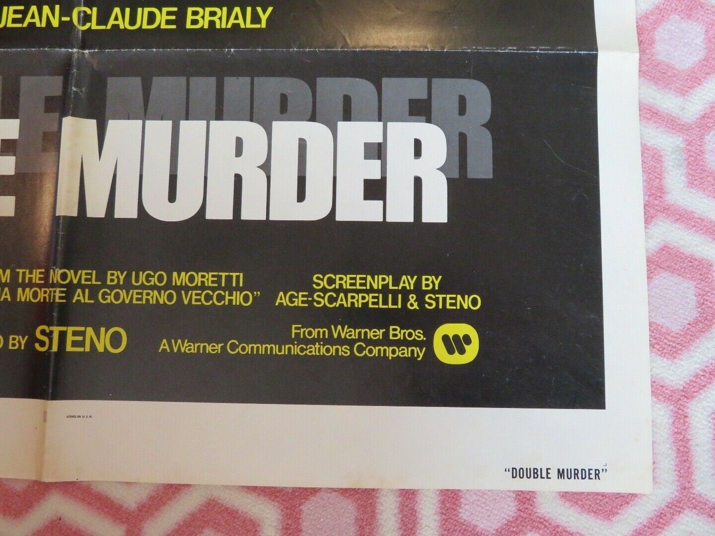 DOUBLE MURDER FOLDED US ONE SHEET POSTER MARCLLO MASTROIANNI 1978 Movie posters