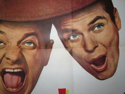 DOUBLE TROUBLE /SWINGIN' ALONG FOLDED US ONE SHEET POSTER TOMMY NONAN 1961 Movie posters