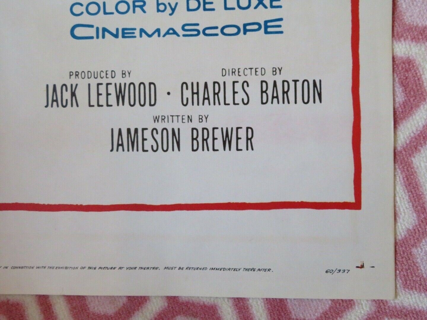 DOUBLE TROUBLE /SWINGIN' ALONG FOLDED US ONE SHEET POSTER TOMMY NONAN 1961 Movie posters