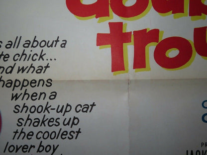 DOUBLE TROUBLE /SWINGIN' ALONG FOLDED US ONE SHEET POSTER TOMMY NONAN 1961 Movie posters