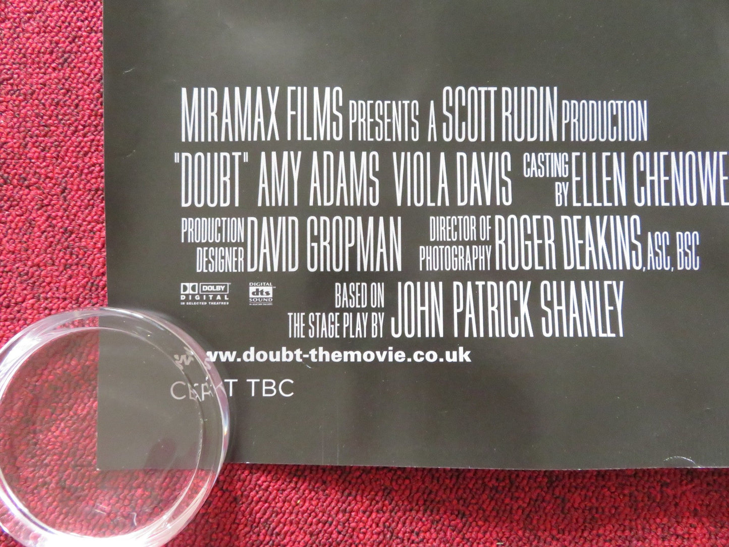 DOUBT UK QUAD ROLLED POSTER PHILIP SEYMOUR HOFFMAN MERYL STREEP 2008 Rendezvous Cinema Movie posters