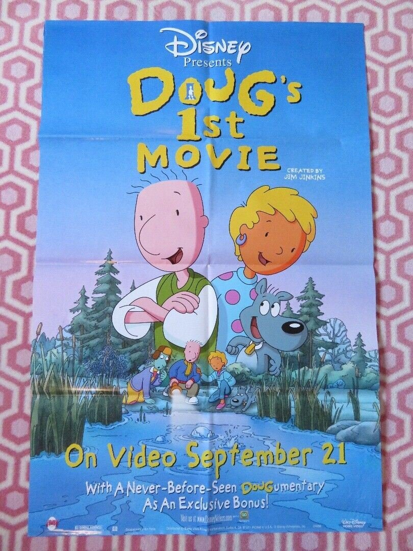 DOUG'S 1ST MOVIE VIDEO ONE SHEET POSTER FOLDED (40"X26") DISNEY 1999 Movie posters