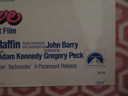 DOVE FOLDED US ONE SHEET POSTER J. BOTTOMS DEBORAH RAFFIN 1974 Movie posters