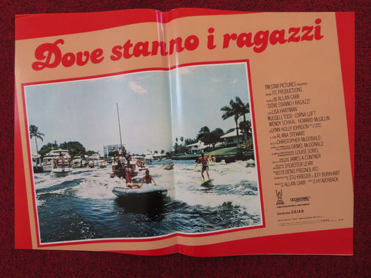 DOVE STANNO I RAGAZZI - B ITALIAN FOTOBUSTA POSTER LISA HARTMAN LORNA LUFT 1984 Rendezvous Cinema Movie posters