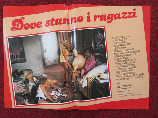 DOVE STANNO I RAGAZZI - F ITALIAN FOTOBUSTA POSTER LISA HARTMAN LORNA LUFT 1984 Rendezvous Cinema Movie posters