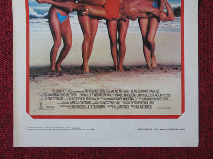 DOVE STANNO I RAGAZZI ITALIAN LOCANDINA POSTER LISA HARTMAN RUSSELL TODD 1984 Rendezvous Cinema Movie posters