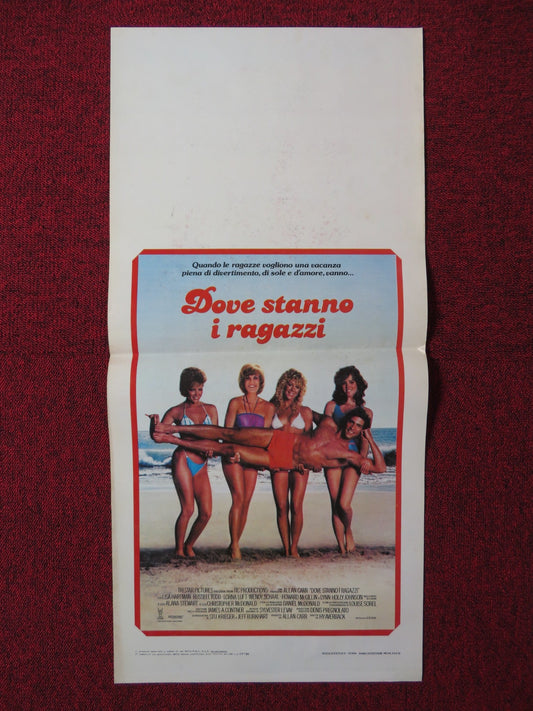 DOVE STANNO I RAGAZZI ITALIAN LOCANDINA POSTER LISA HARTMAN RUSSELL TODD 1984 Rendezvous Cinema Movie posters