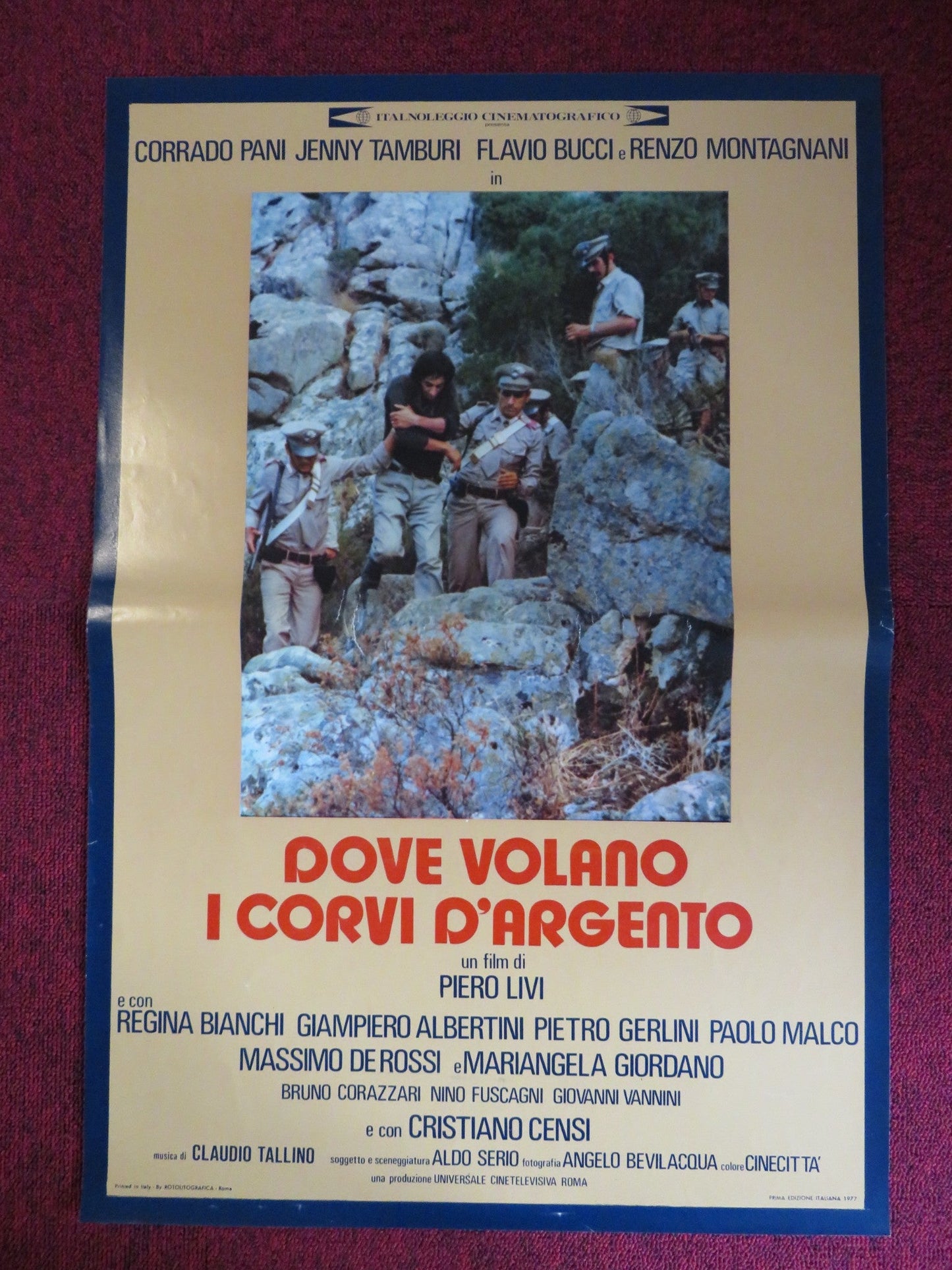 DOVE VOLANO I CORVI D'ARGENTO - B ITALIAN FOTOBUSTA POSTER CORRADO PANI 1977 Rendezvous Cinema Movie posters
