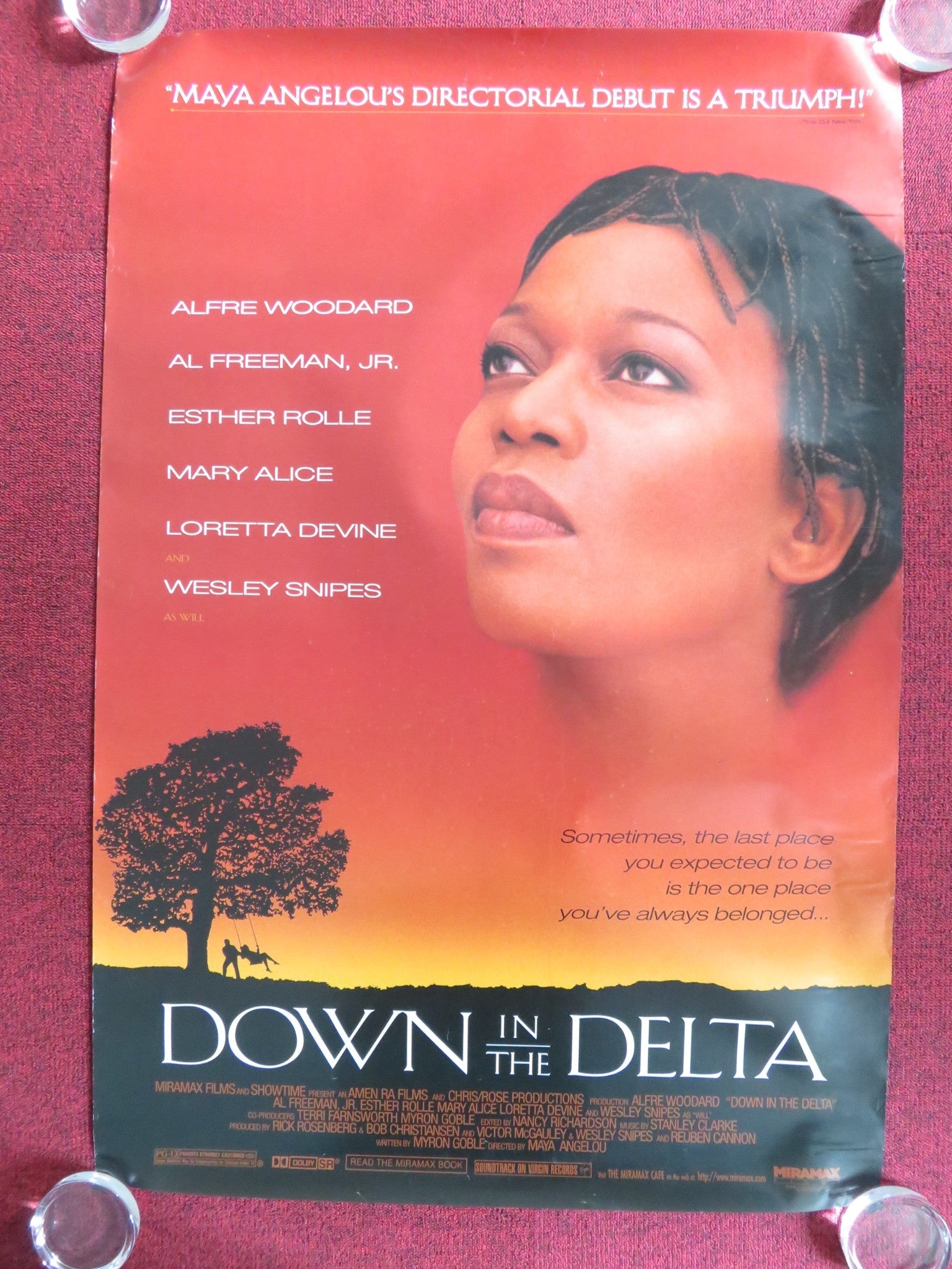 DOWN IN THE DELTA US ONE SHEET ROLLED POSTER ALFRE WOODARD AL FREEMAN JR. 1998 Rendezvous Cinema Movie posters