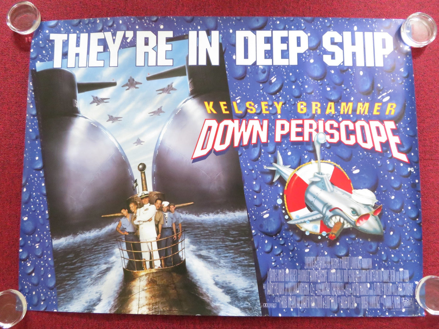 DOWN PERISCOPE UK QUAD (30"x 40") ROLLED POSTER KELSEY GRAMMER LAUREN HOLLY 1996 Rendezvous Cinema Movie posters