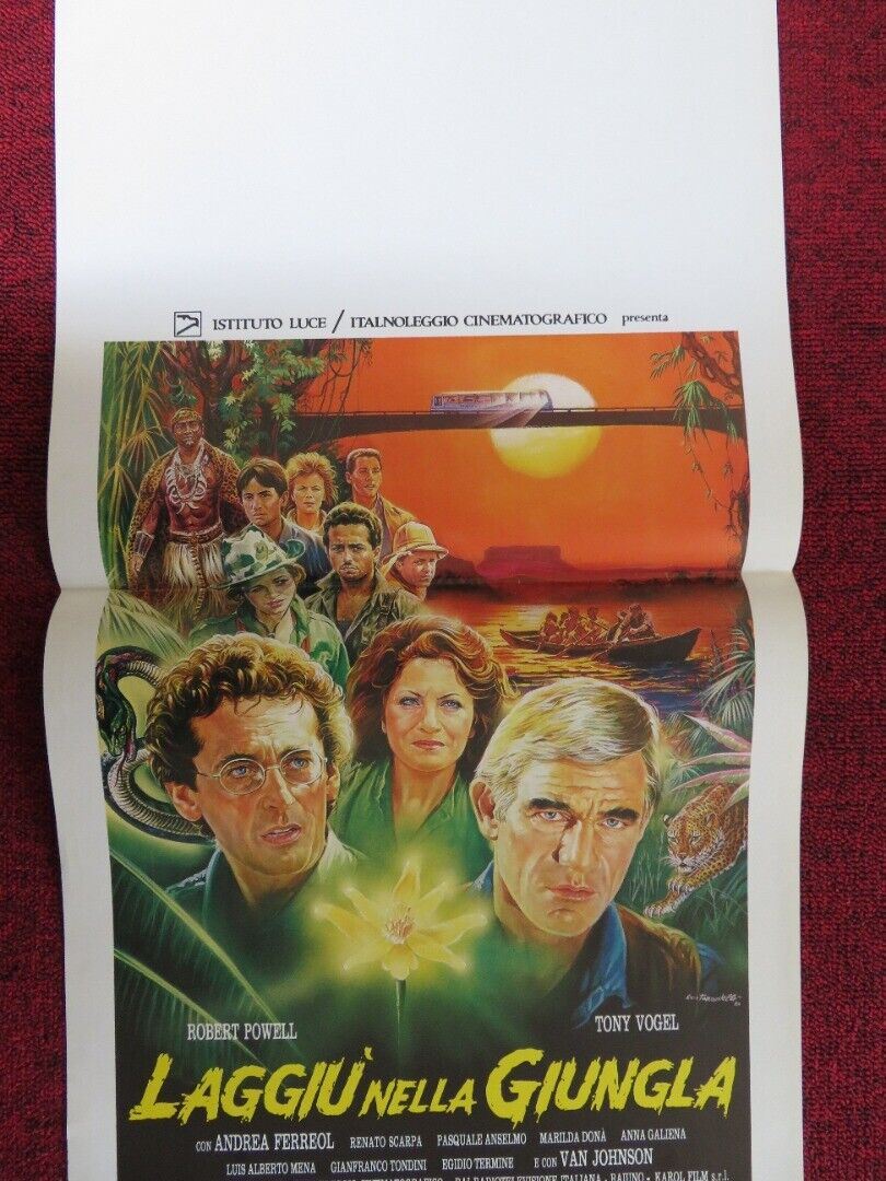 DOWN THERE IN THE JUNGLE ITALIAN LOCANDINA (27.5"x13") POSTER TONY VOGEL 1988 Movie posters