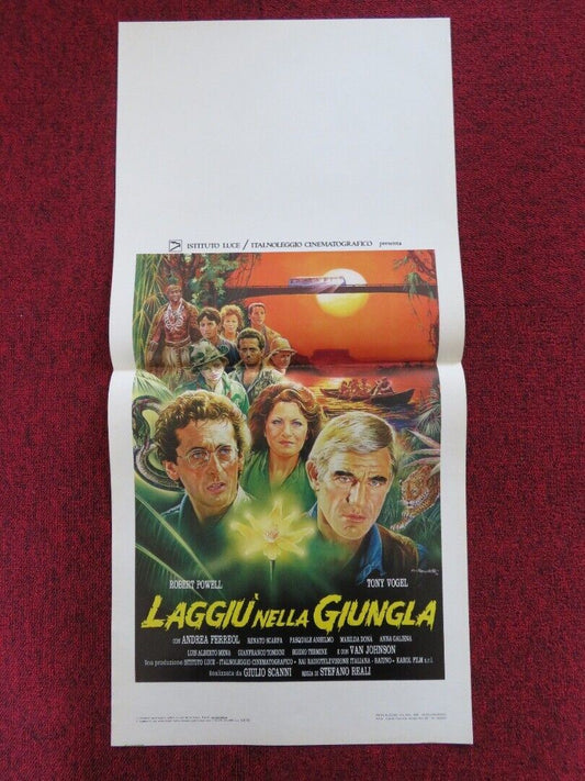 DOWN THERE IN THE JUNGLE ITALIAN LOCANDINA (27.5"x13") POSTER TONY VOGEL 1988 Movie posters