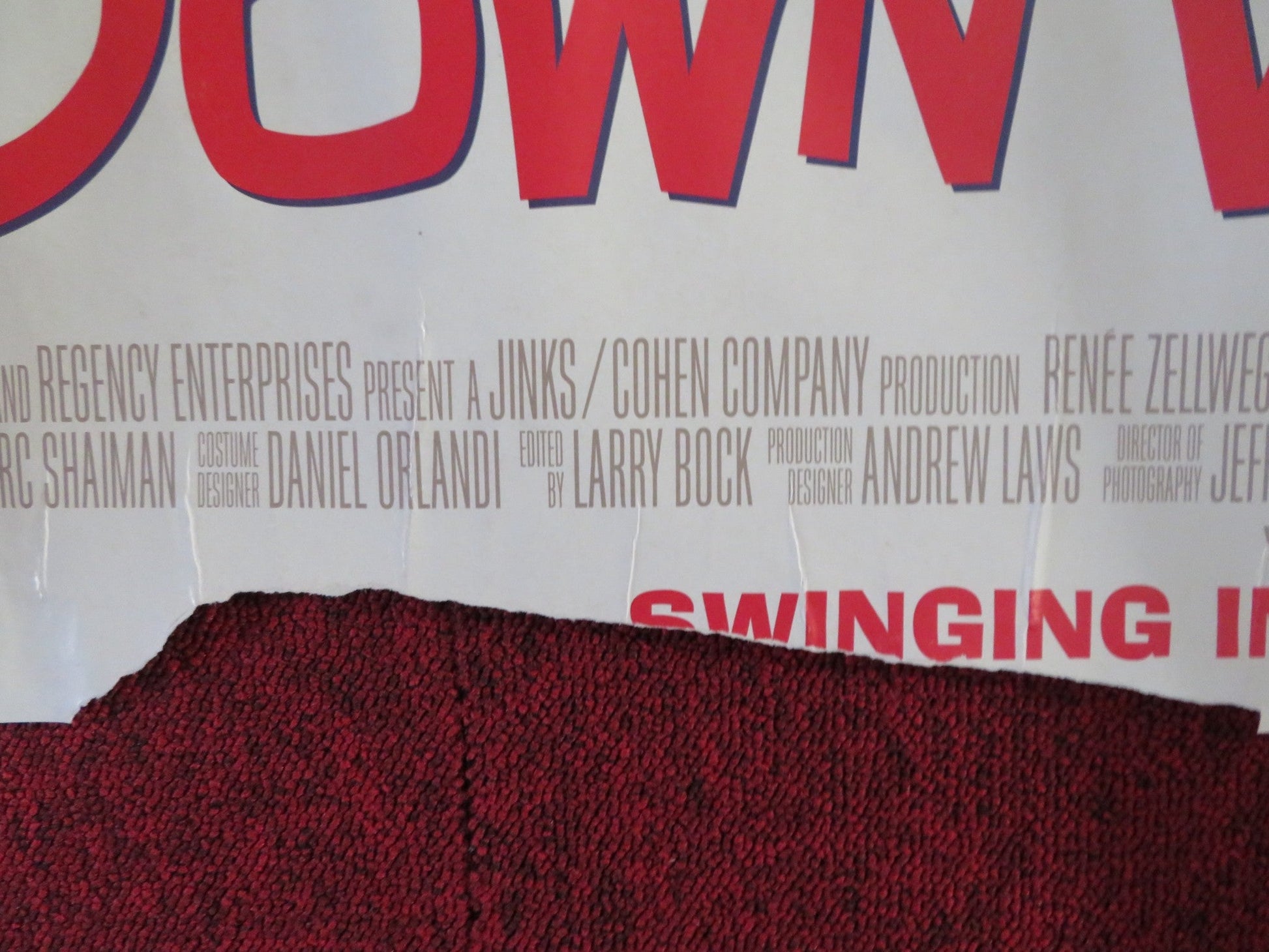 DOWN WITH LOVE UK QUAD (30"x 40") ROLLED POSTER RENEE ZELLWEGER E. MCGREGOR 2003 Rendezvous Cinema Movie posters