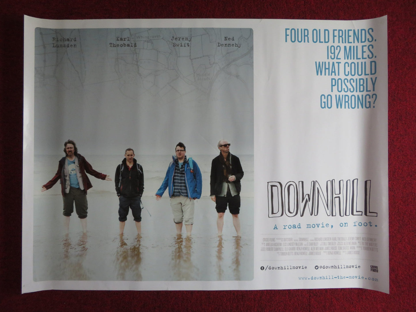 DOWNHILL UK QUAD (30"x 40") ROLLED POSTER RICHARD LUMSDEN KARL THEOBALD 2014 Rendezvous Cinema Movie posters