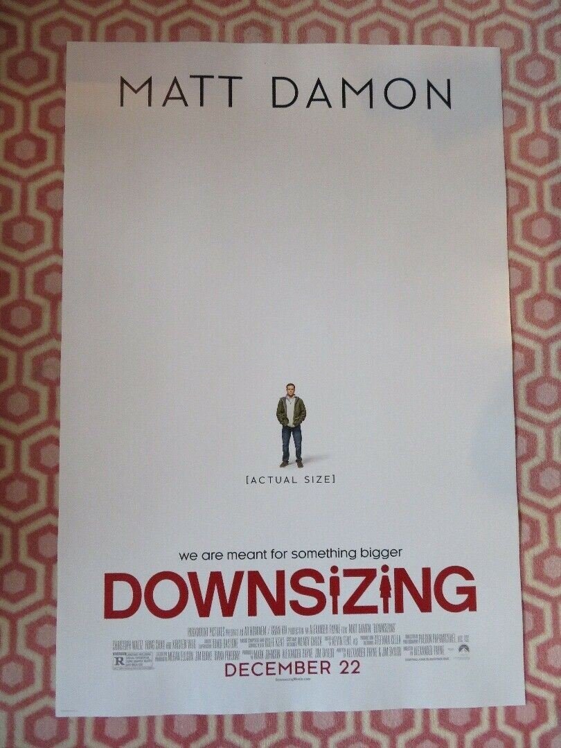 DOWNSIZING US ONE SHEET ROLLED POSTER MATT DAMON 2017 Movie posters