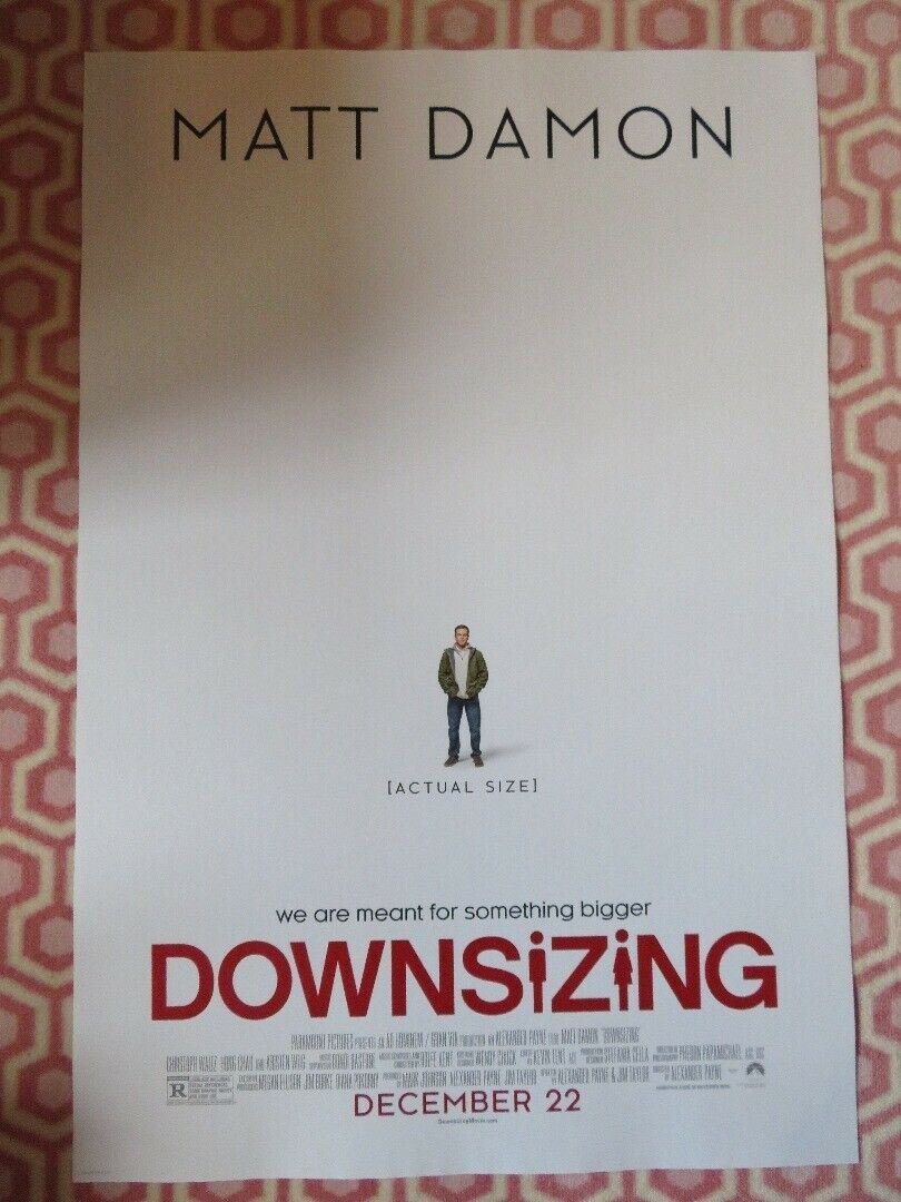 DOWNSIZING US ONE SHEET ROLLED POSTER MATT DAMON 2017 Movie posters