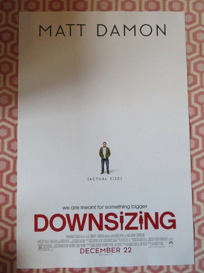 DOWNSIZING US ONE SHEET ROLLED POSTER MATT DAMON 2017 Movie posters