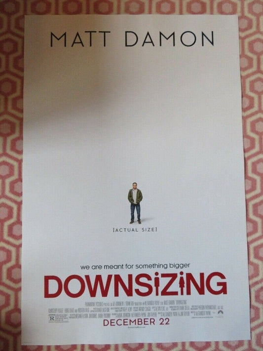 DOWNSIZING US ONE SHEET ROLLED POSTER MATT DAMON 2017 Movie posters