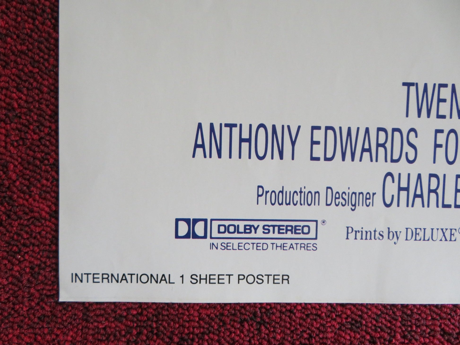 DOWNTOWN FOLDED US ONE SHEET POSTER ANTHONY EDWARDS FOREST WHITAKER 1990 Rendezvous Cinema Movie posters
