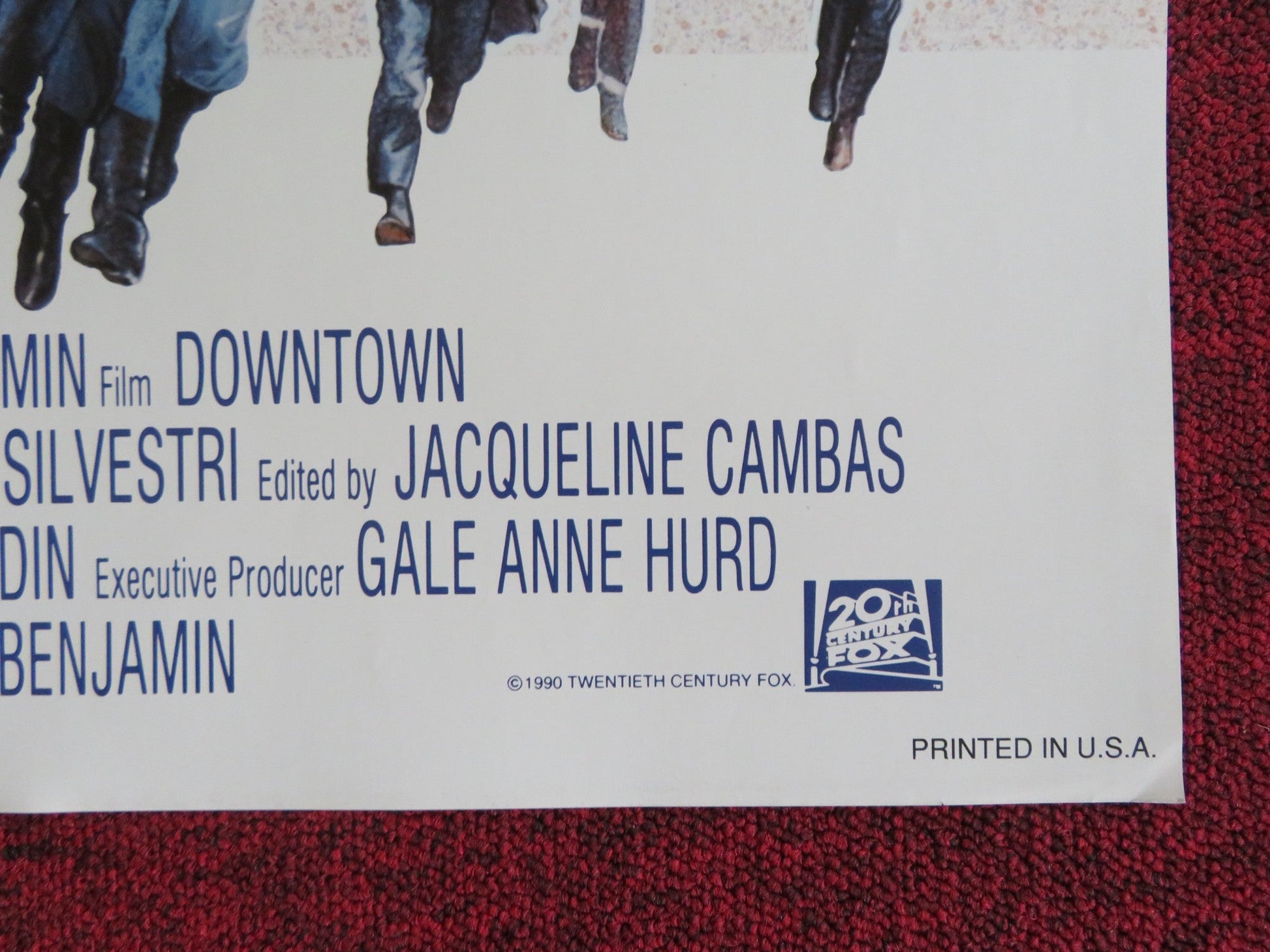 DOWNTOWN FOLDED US ONE SHEET POSTER ANTHONY EDWARDS FOREST WHITAKER 1990 Rendezvous Cinema Movie posters