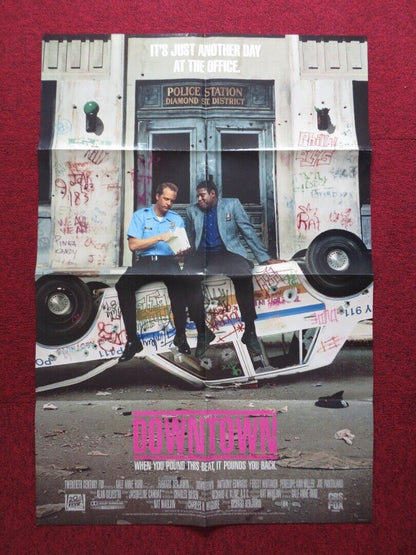 DOWNTOWN VHS US ONE SHEET POSTER FOLDED ANTHONY EDWARDS FOREST WHITAKER 1990 Movie posters
