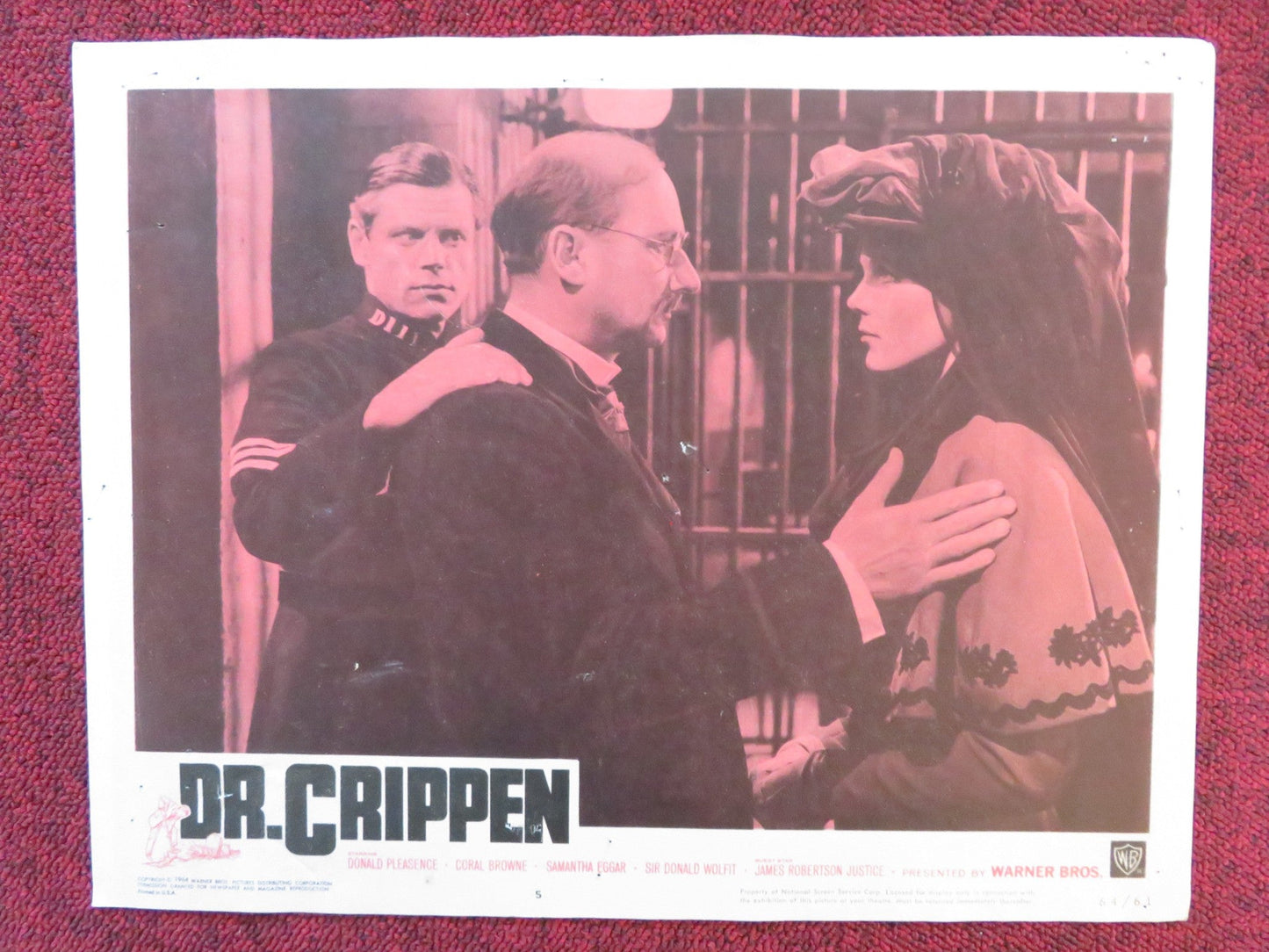DR. CRIPPEN US LOBBY CARD FULL SET DONALD PLEASENCE SAMANTHA EGGAR 1964 Rendezvous Cinema Movie posters