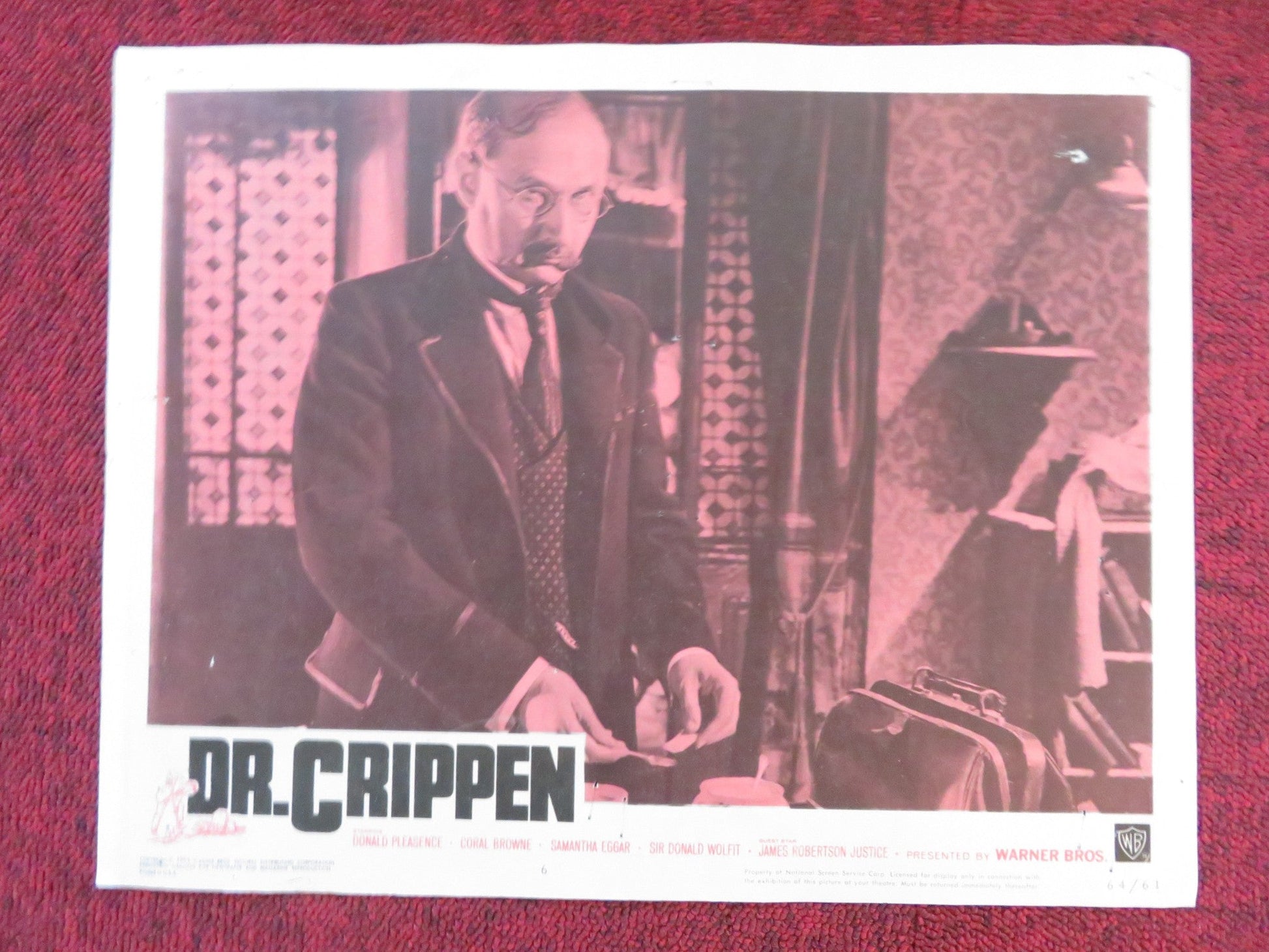 DR. CRIPPEN US LOBBY CARD FULL SET DONALD PLEASENCE SAMANTHA EGGAR 1964 Rendezvous Cinema Movie posters