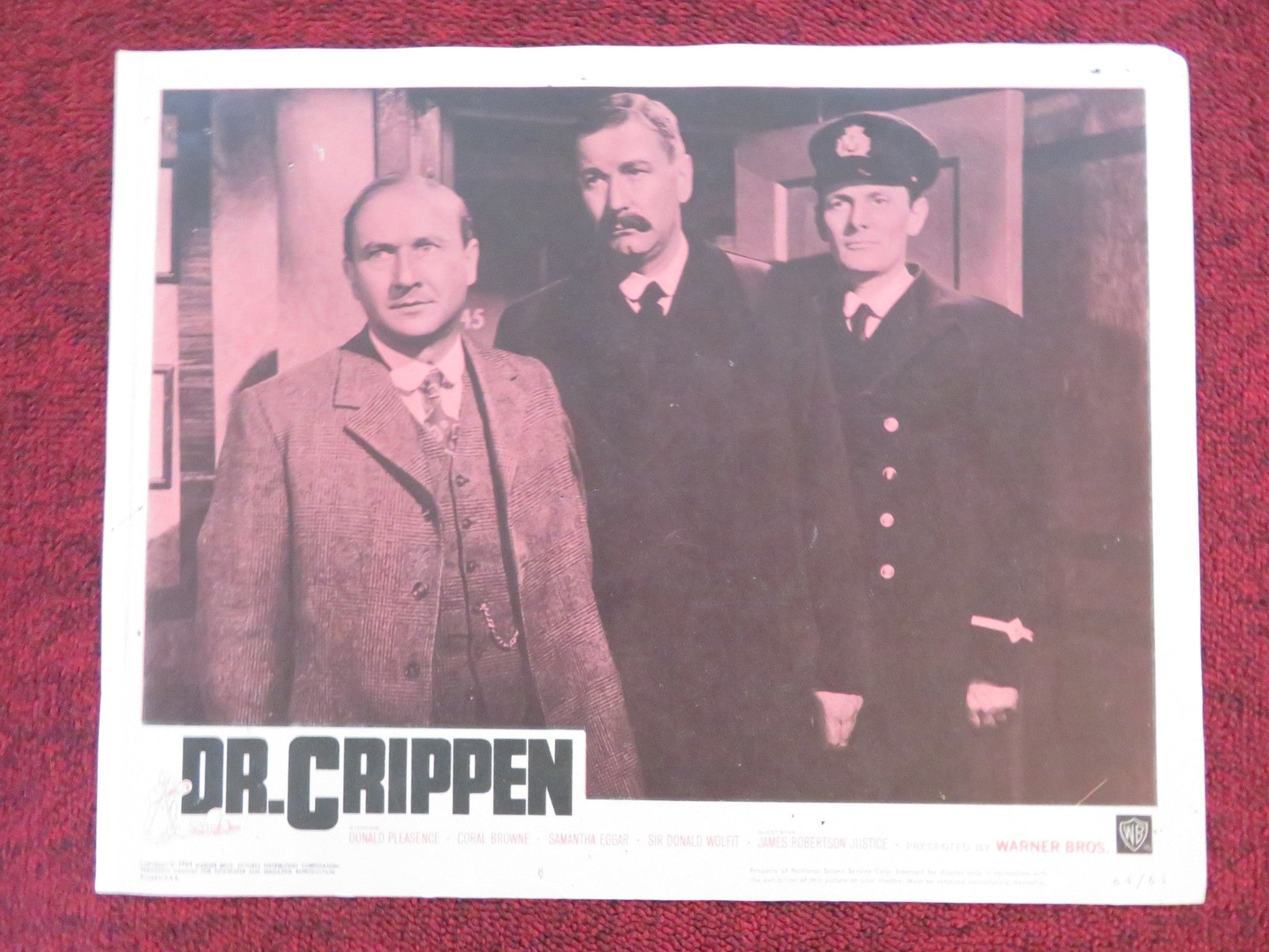 DR. CRIPPEN US LOBBY CARD FULL SET DONALD PLEASENCE SAMANTHA EGGAR 1964 Rendezvous Cinema Movie posters