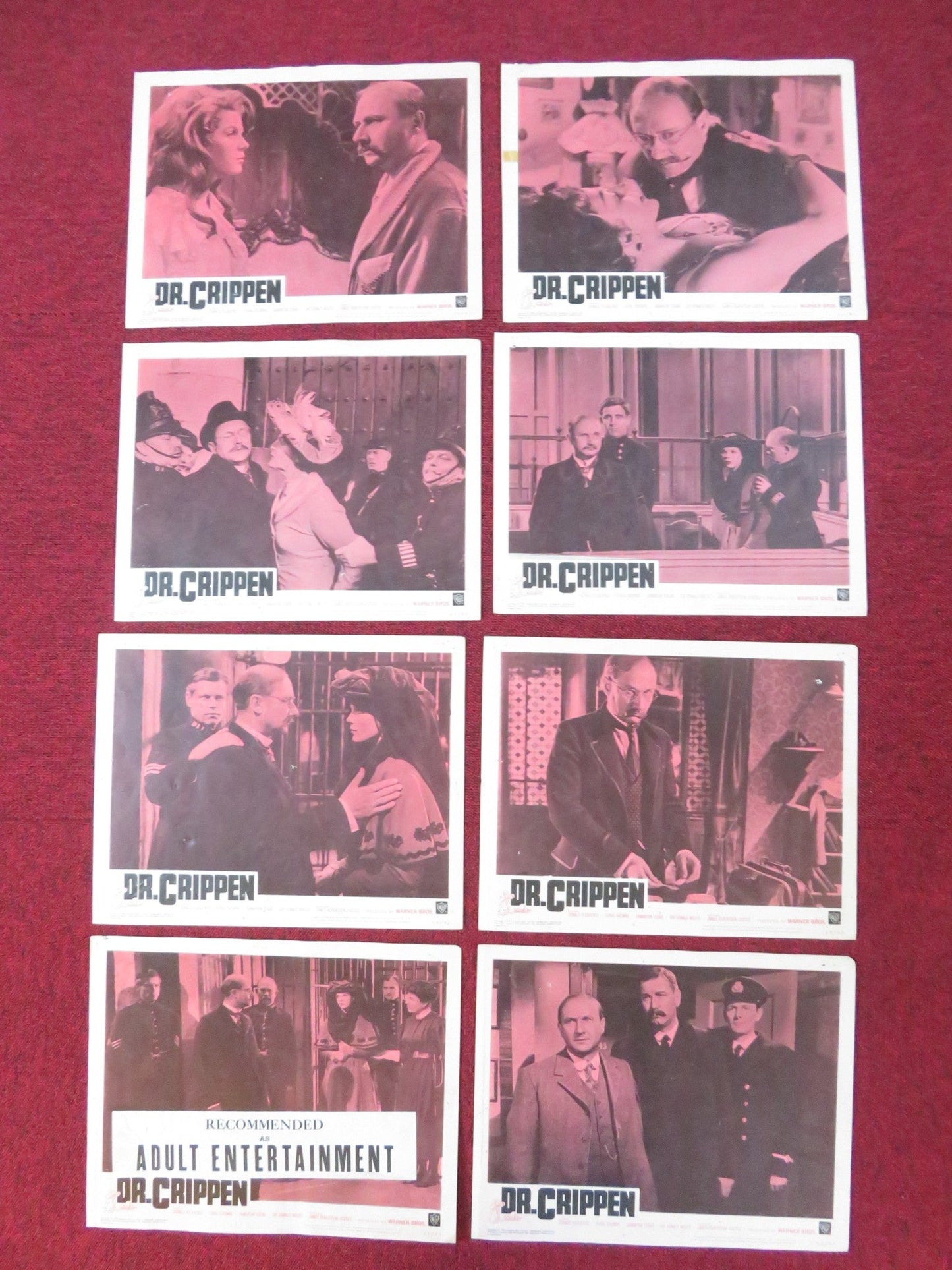 DR. CRIPPEN US LOBBY CARD FULL SET DONALD PLEASENCE SAMANTHA EGGAR 1964 Rendezvous Cinema Movie posters