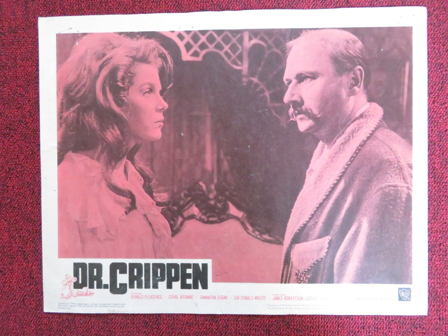 DR. CRIPPEN US LOBBY CARD FULL SET DONALD PLEASENCE SAMANTHA EGGAR 1964 Rendezvous Cinema Movie posters