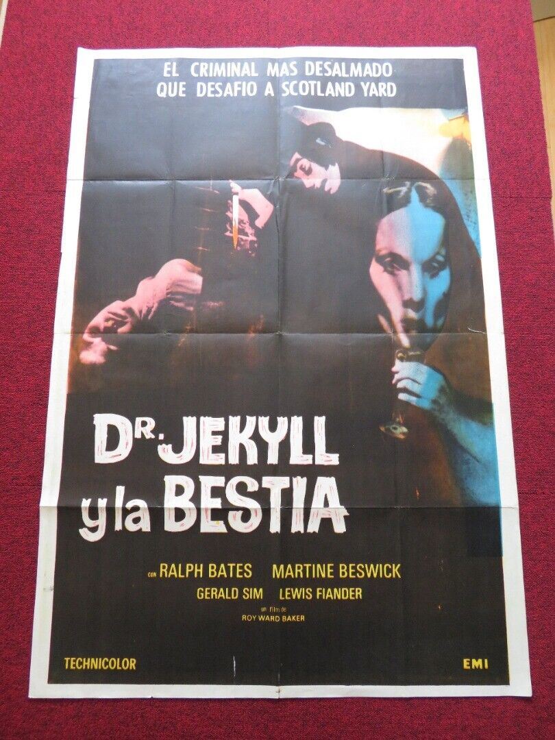 DR. JECKYLL AND SISTER HYDE FOLDED SPANISH ONE SHEET POSTER 29" X 43.5" 1971 - Rendezvous Cinema