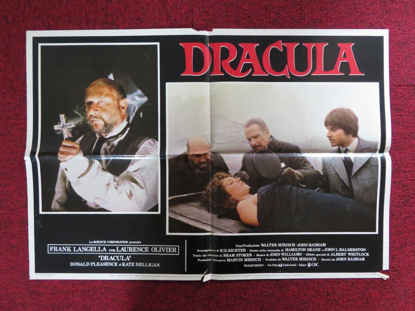 DRACULA - 1 ITALIAN FOTOBUSTA POSTER FRANK LANGELLA LAURENCE OLIVIER 1979 Movie posters