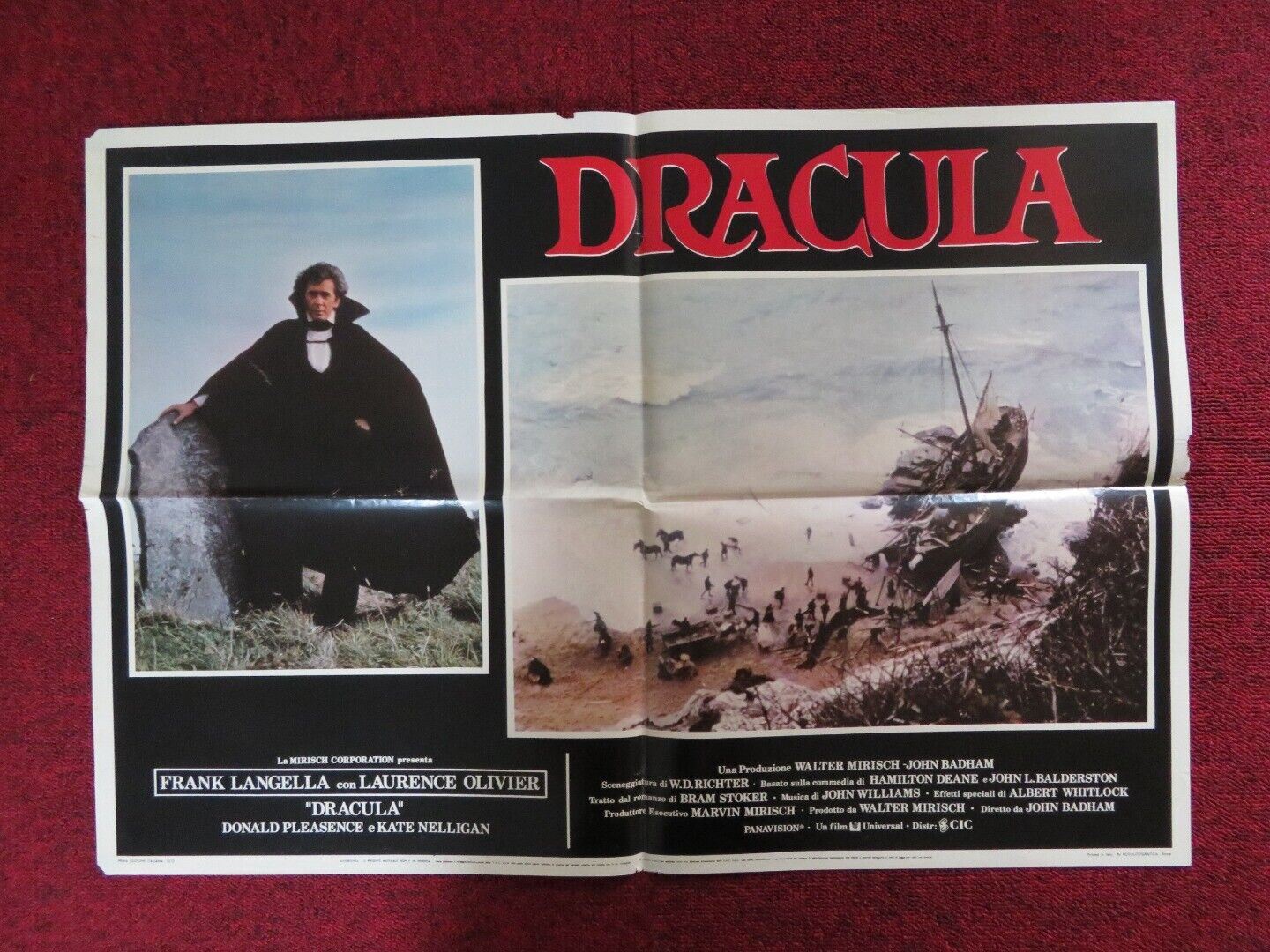 DRACULA - 3 ITALIAN FOTOBUSTA POSTER FRANK LANGELLA LAURENCE OLIVIER 1979 Movie posters