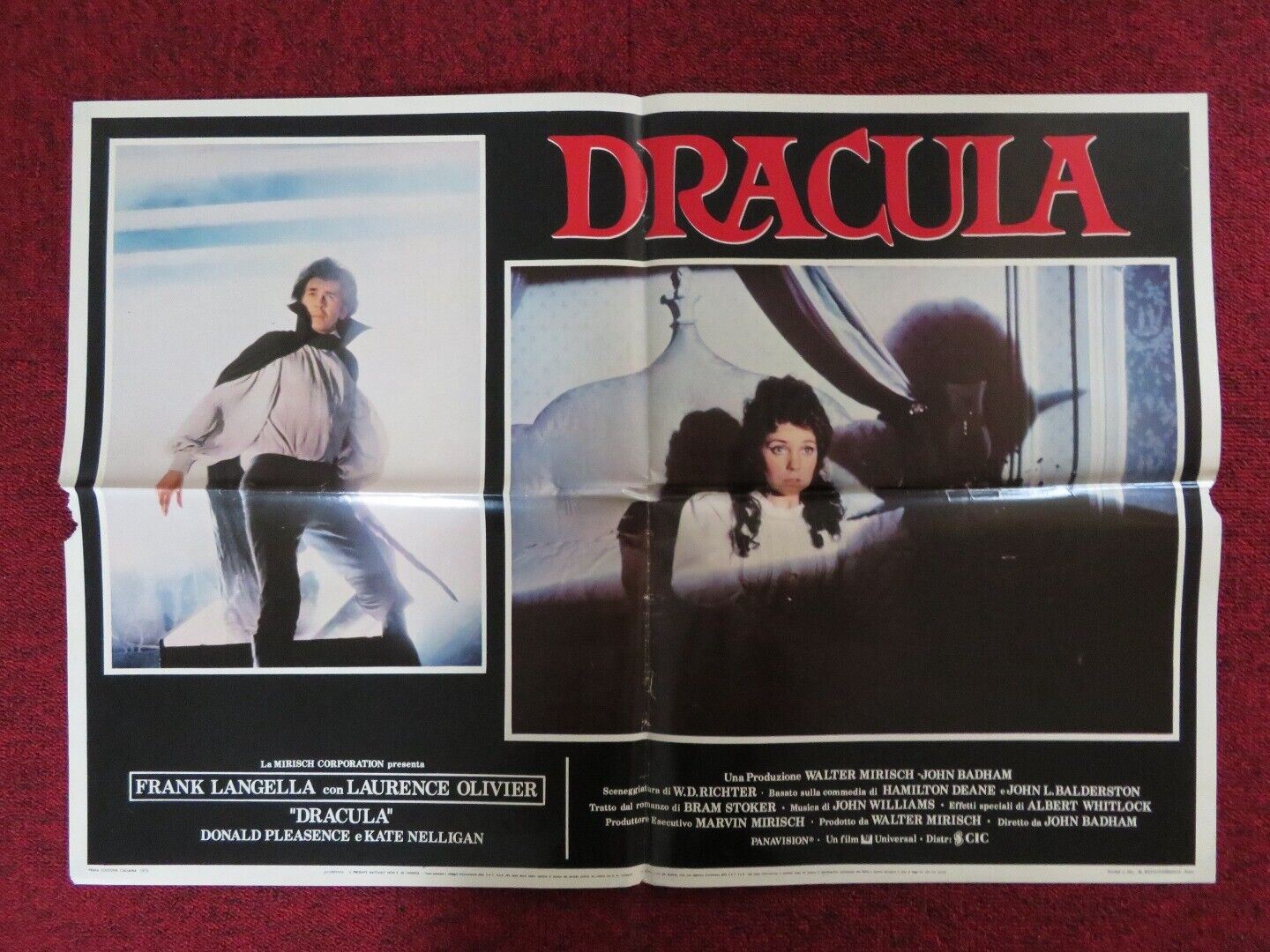 DRACULA - 5 ITALIAN FOTOBUSTA POSTER FRANK LANGELLA LAURENCE OLIVIER 1979 Movie posters
