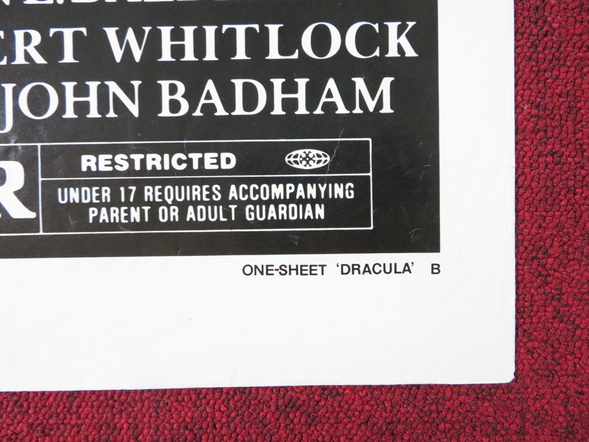 DRACULA FOLDED US ONE SHEET POSTER FRANK LANGELLA LAURENCE OLIVER 1979 Rendezvous Cinema Movie posters