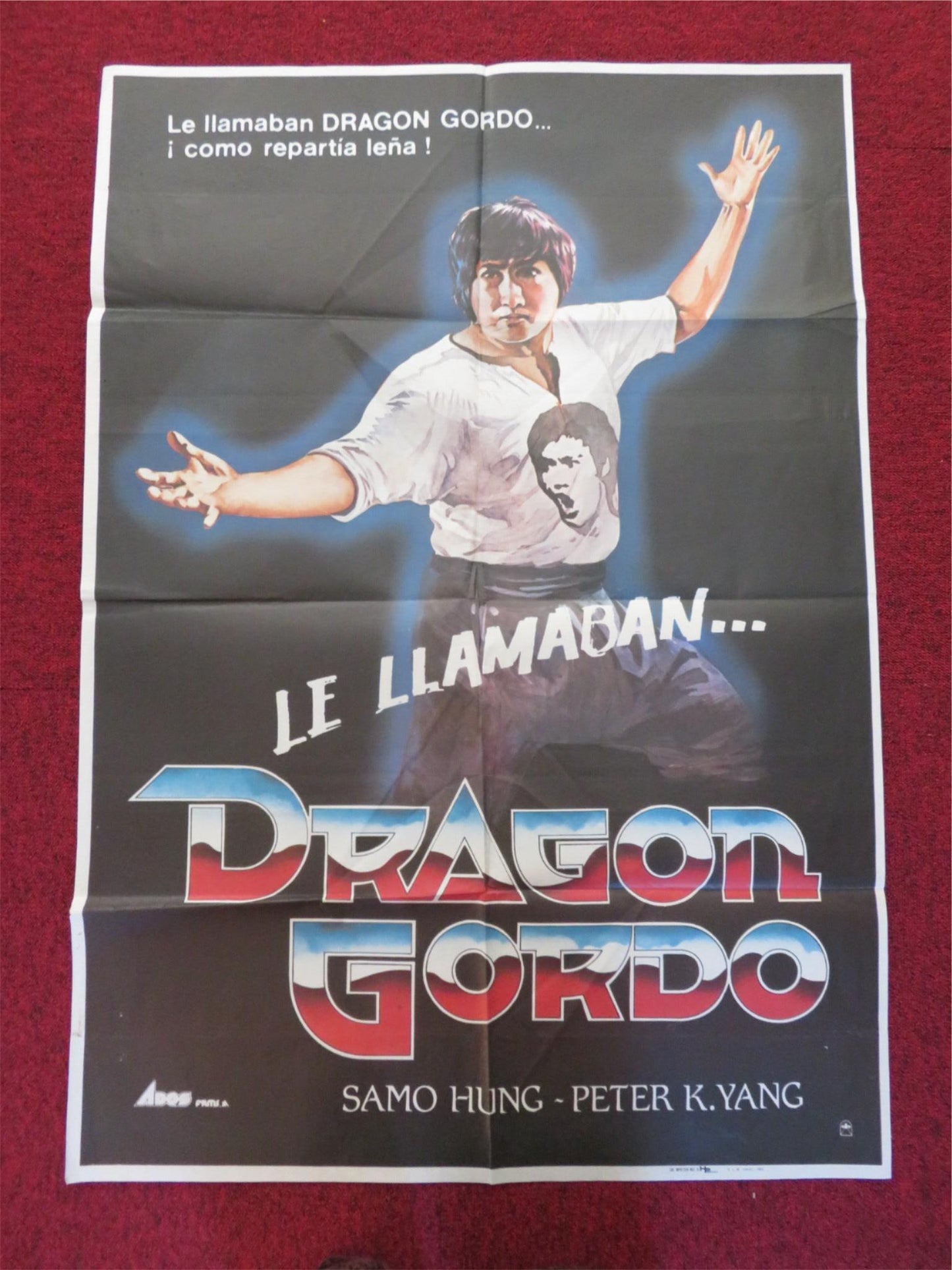DRAGON GORDO / ENTER THE FAT DRAGON FOLDED SPANISH POSTER SAMMO HUNG 1978 Rendezvous Cinema Movie posters