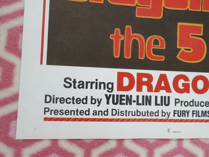 DRAGON LEE VS THE 5 BROTHERS FOLDED US ONE SHEET POSTER 1978 Movie posters