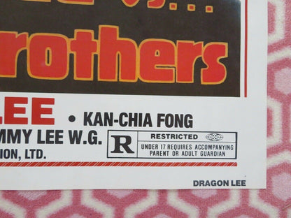 DRAGON LEE VS THE 5 BROTHERS FOLDED US ONE SHEET POSTER 1978 Movie posters